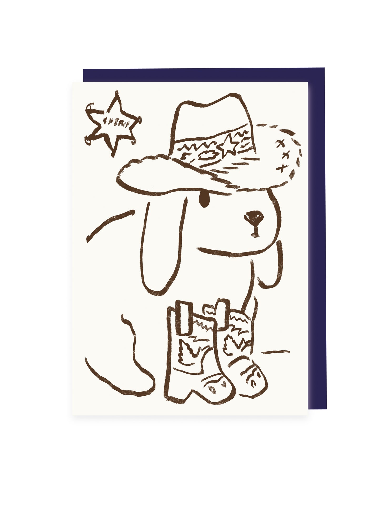 Klappkarte Sheriff Bunny (Risographie)