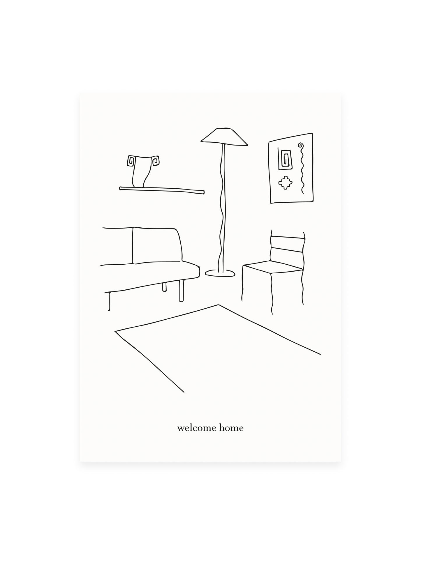 Postkarte 'welcome home'