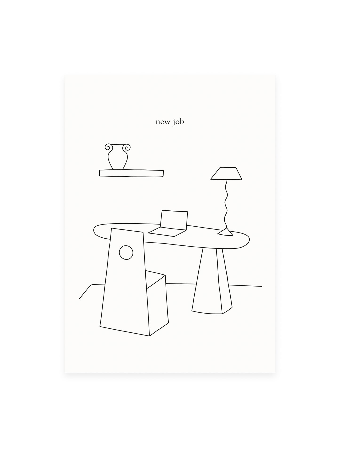 Postkarte 'new job'