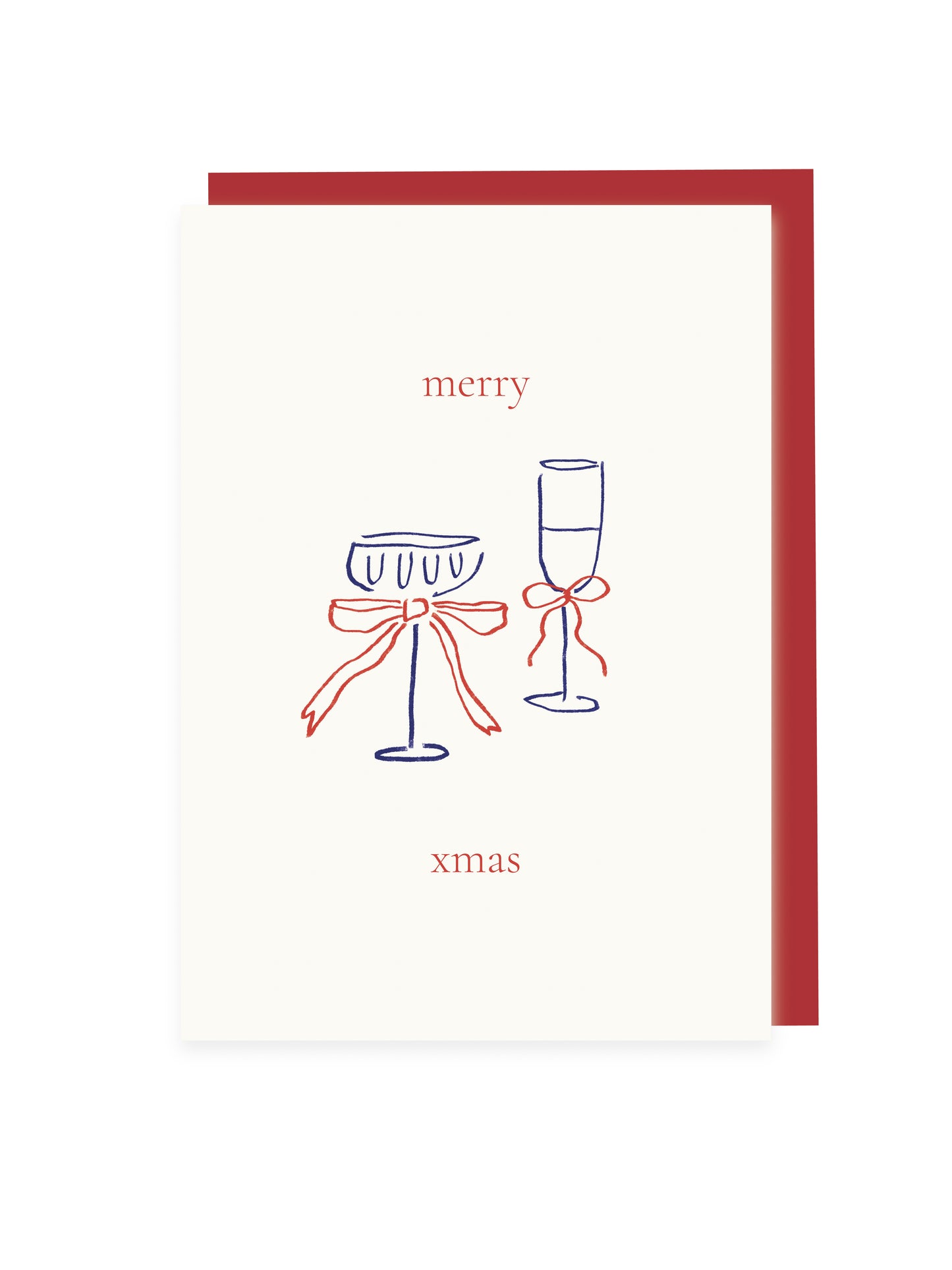 Klappkarte 'merry xmas' (Risographie)