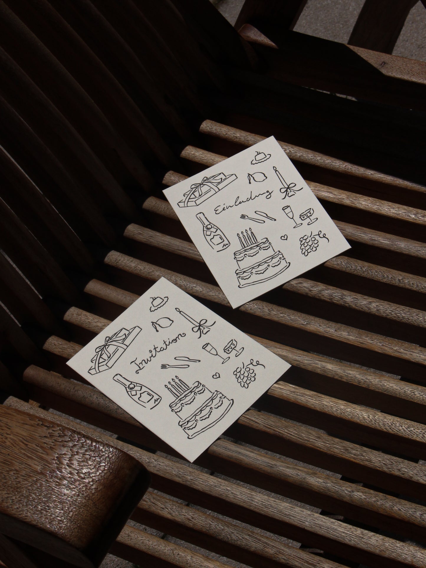 Postkarte 'Einladung' (Risographie)