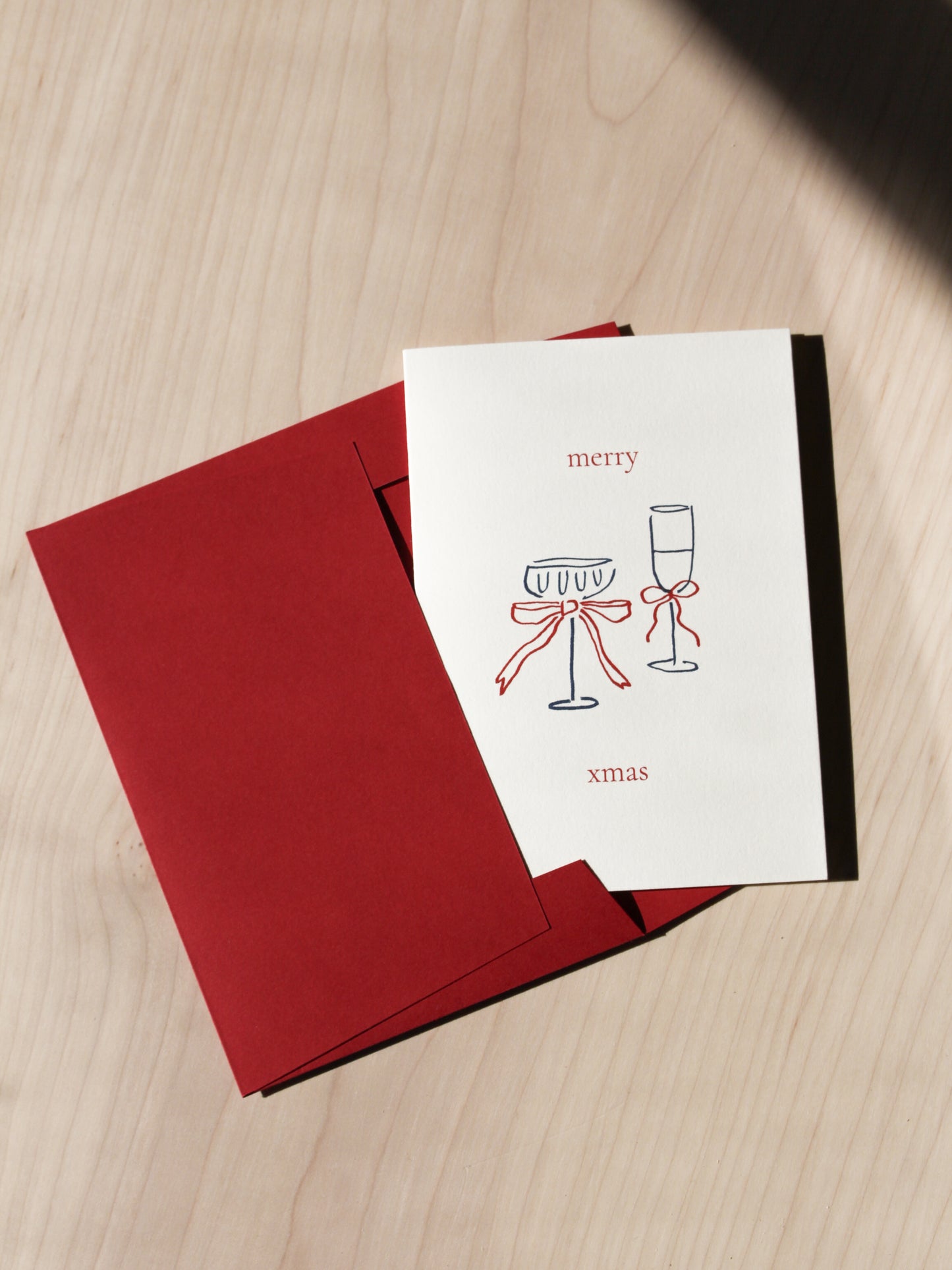 Klappkarte 'merry xmas' (Risographie)