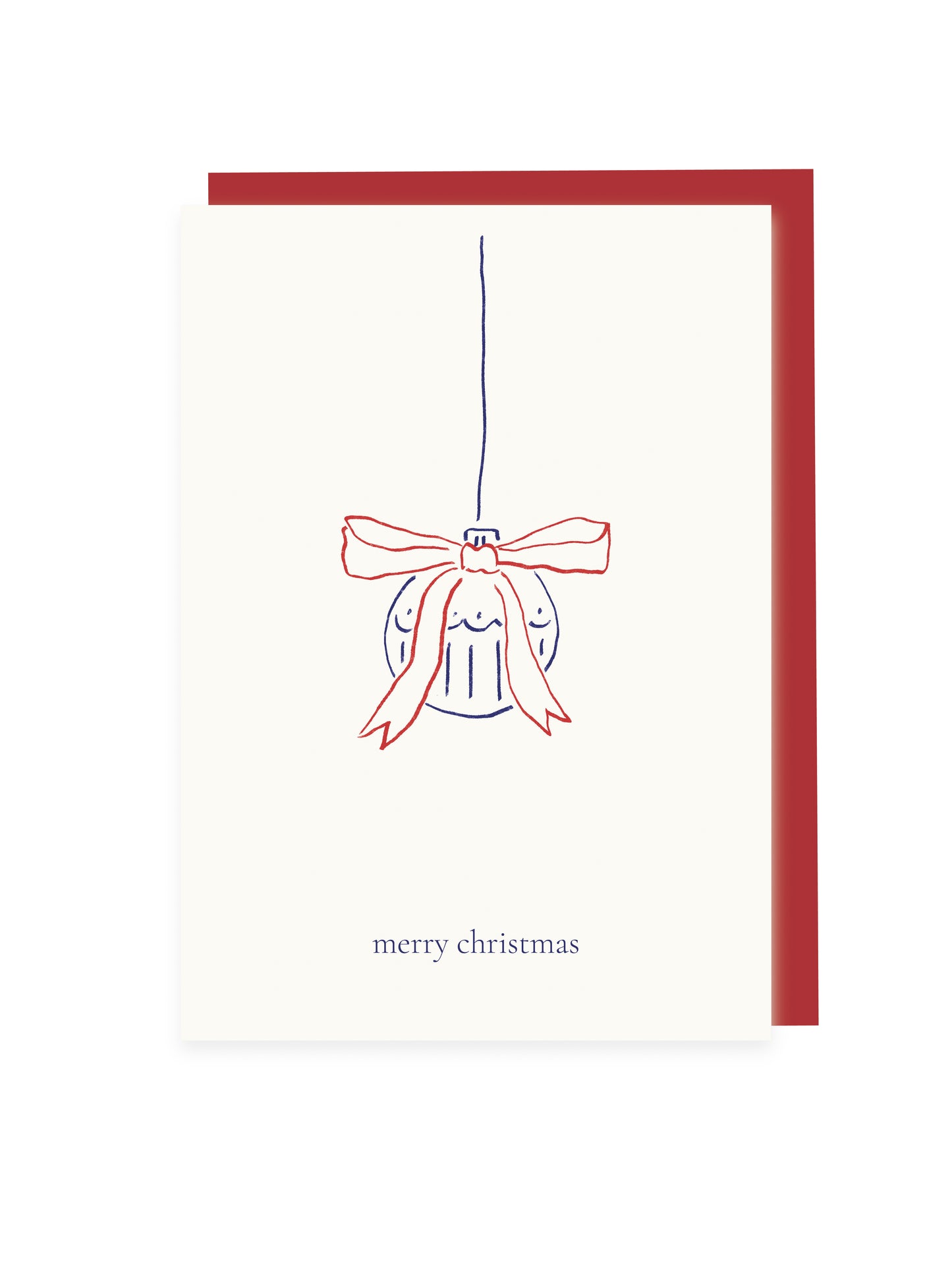 Klappkarte 'merry christmas' (Risographie)