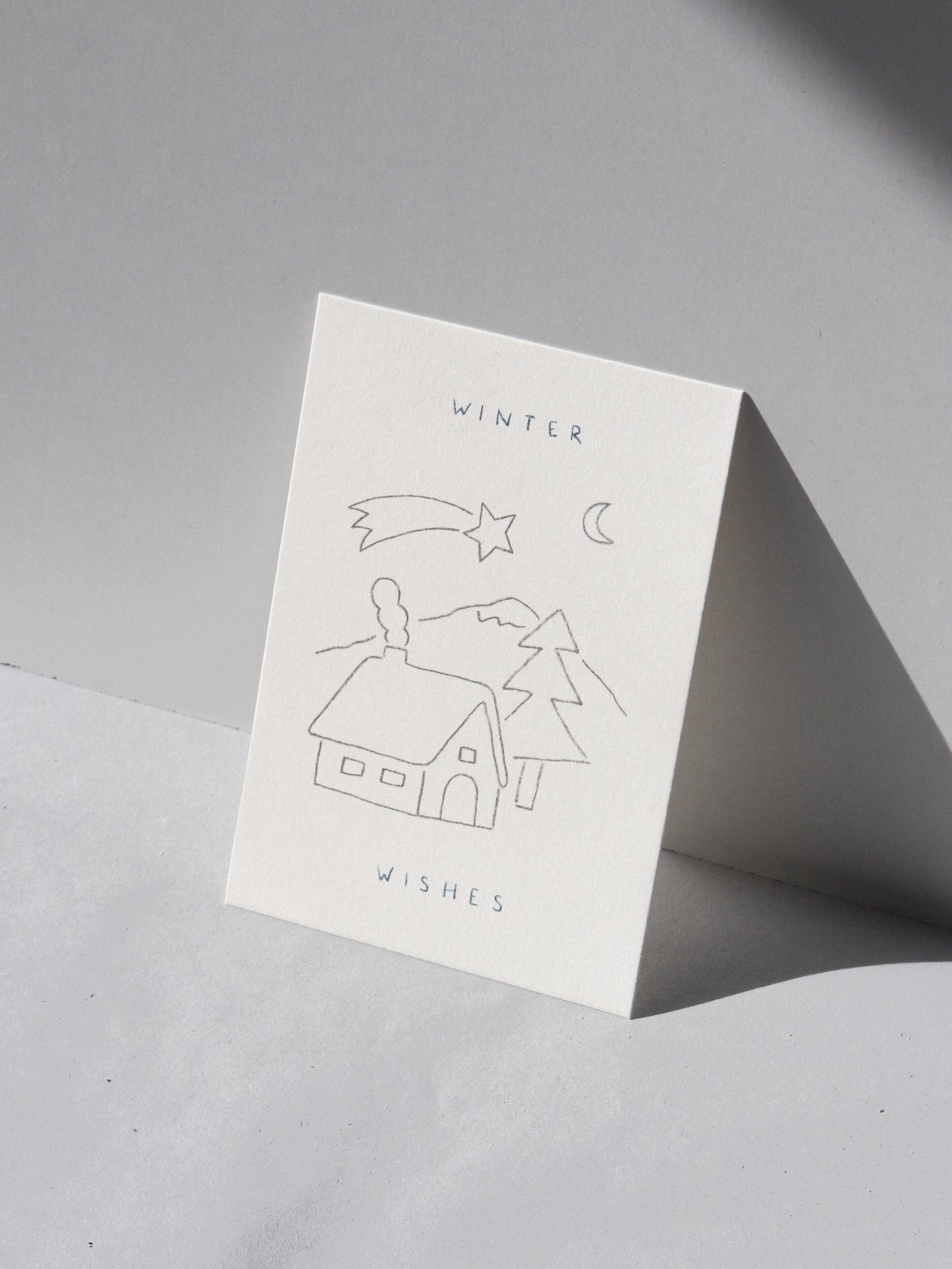 Postkarte 'Winter Wishes' (Risographie)