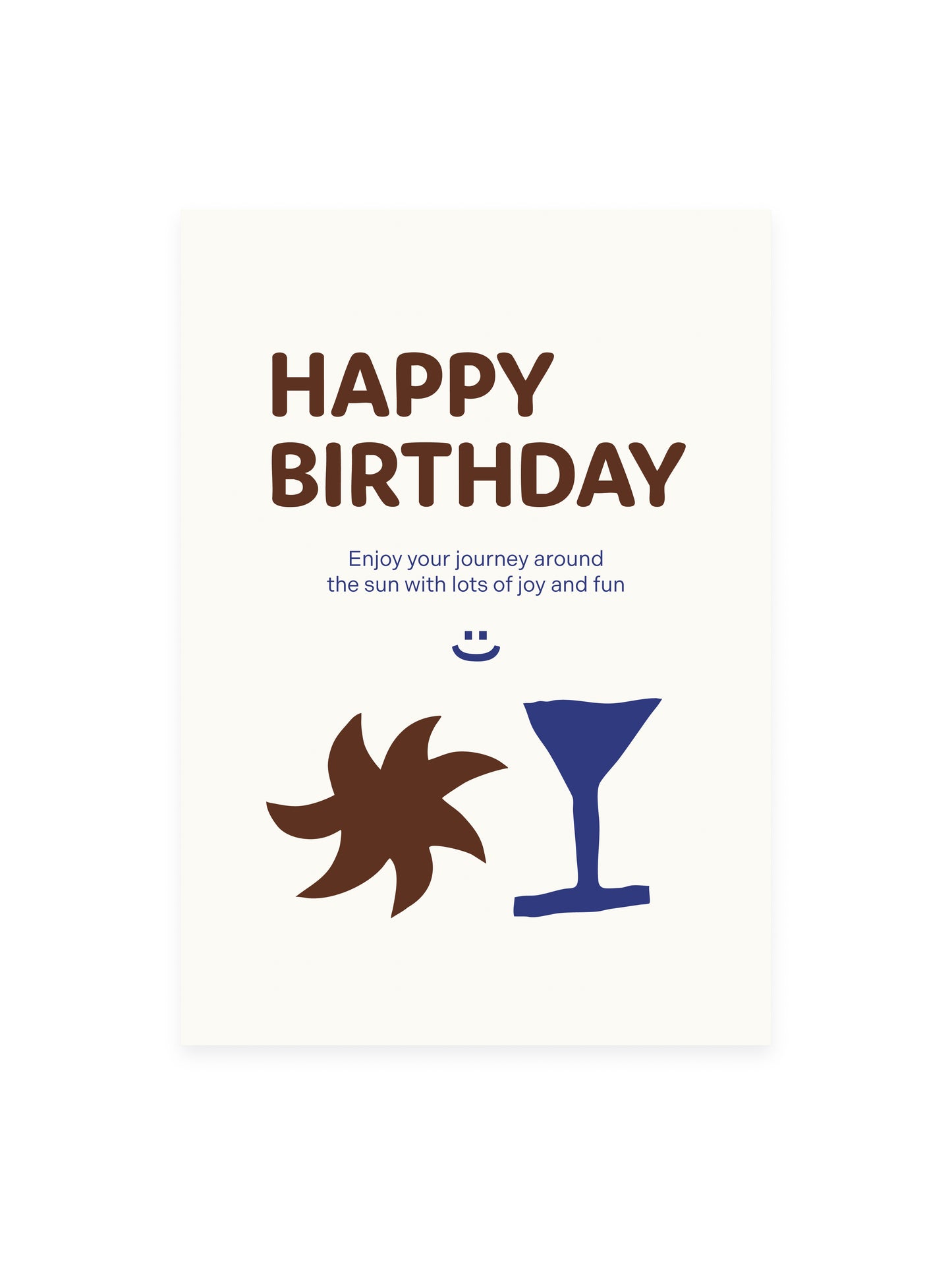 Postkarte 'Happy Birthday' Sonne Martini