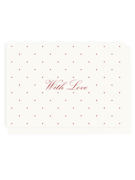Klappkarte 'With Love' Polka Dots (Risographie)
