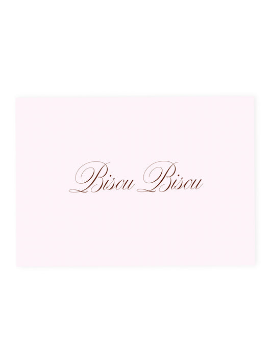 Postkarte 'Bisou Bisou' Rosa (Risographie)
