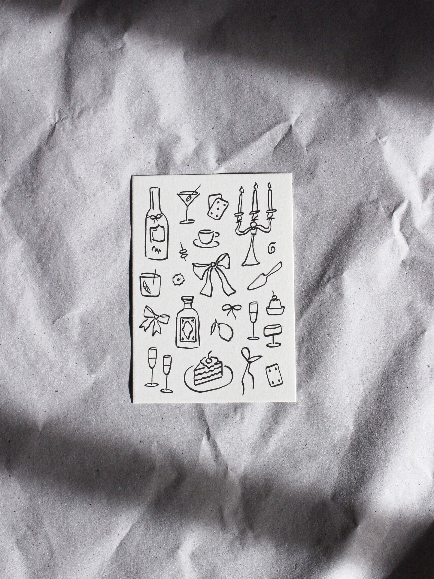 Postkarte 'afternoon soirée' (Risographie)