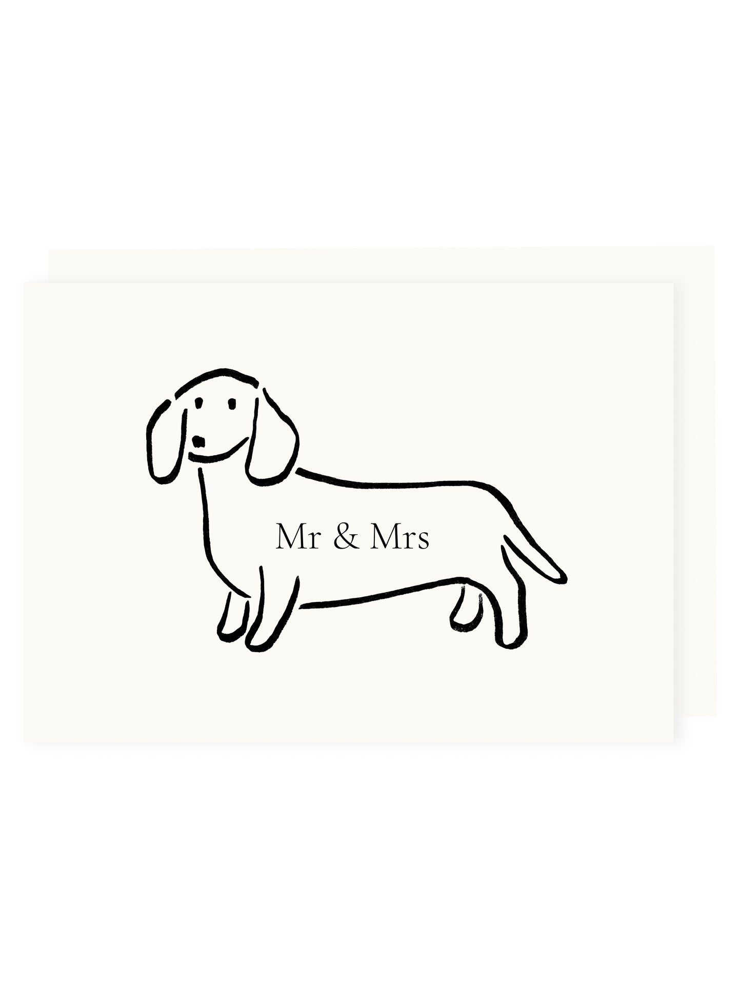 Klappkarte 'Mr & Mrs' Dackel (Risographie)