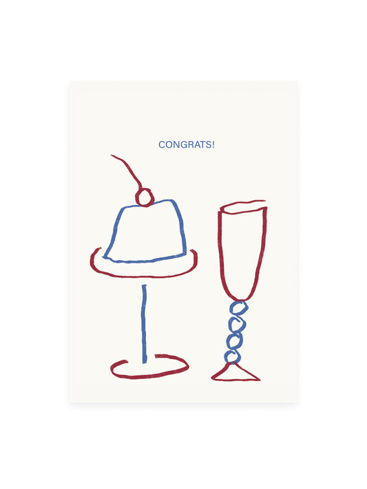 Postkarte 'Congrats!' (Risographie)