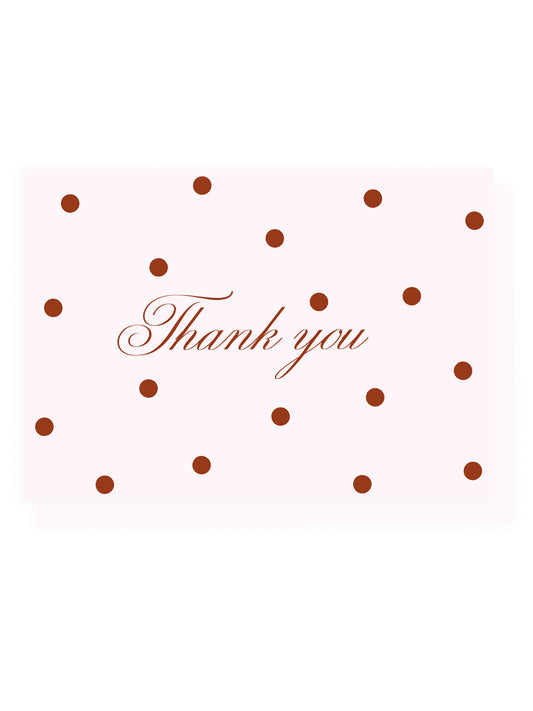 Klappkarte 'Thank you' Polka Dots (Risographie)