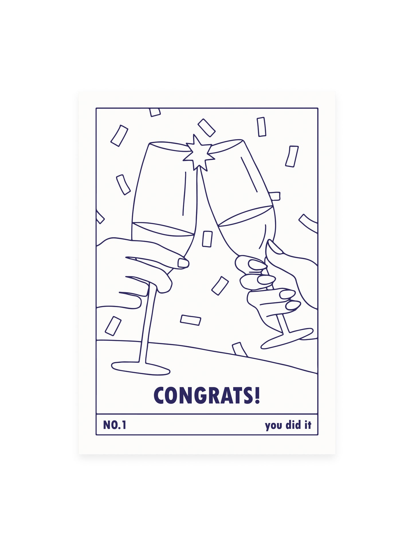 Postkarte 'congrats!' Drinks