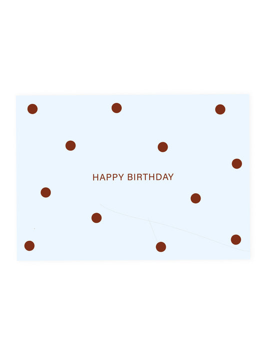 Postkarte 'Happy Birthday' Polka Dots (Risographie)