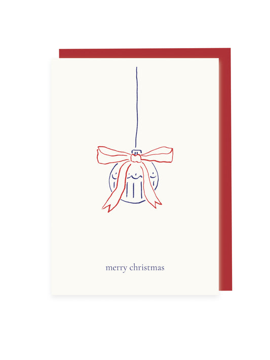 Klappkarte 'merry christmas' (Risographie)