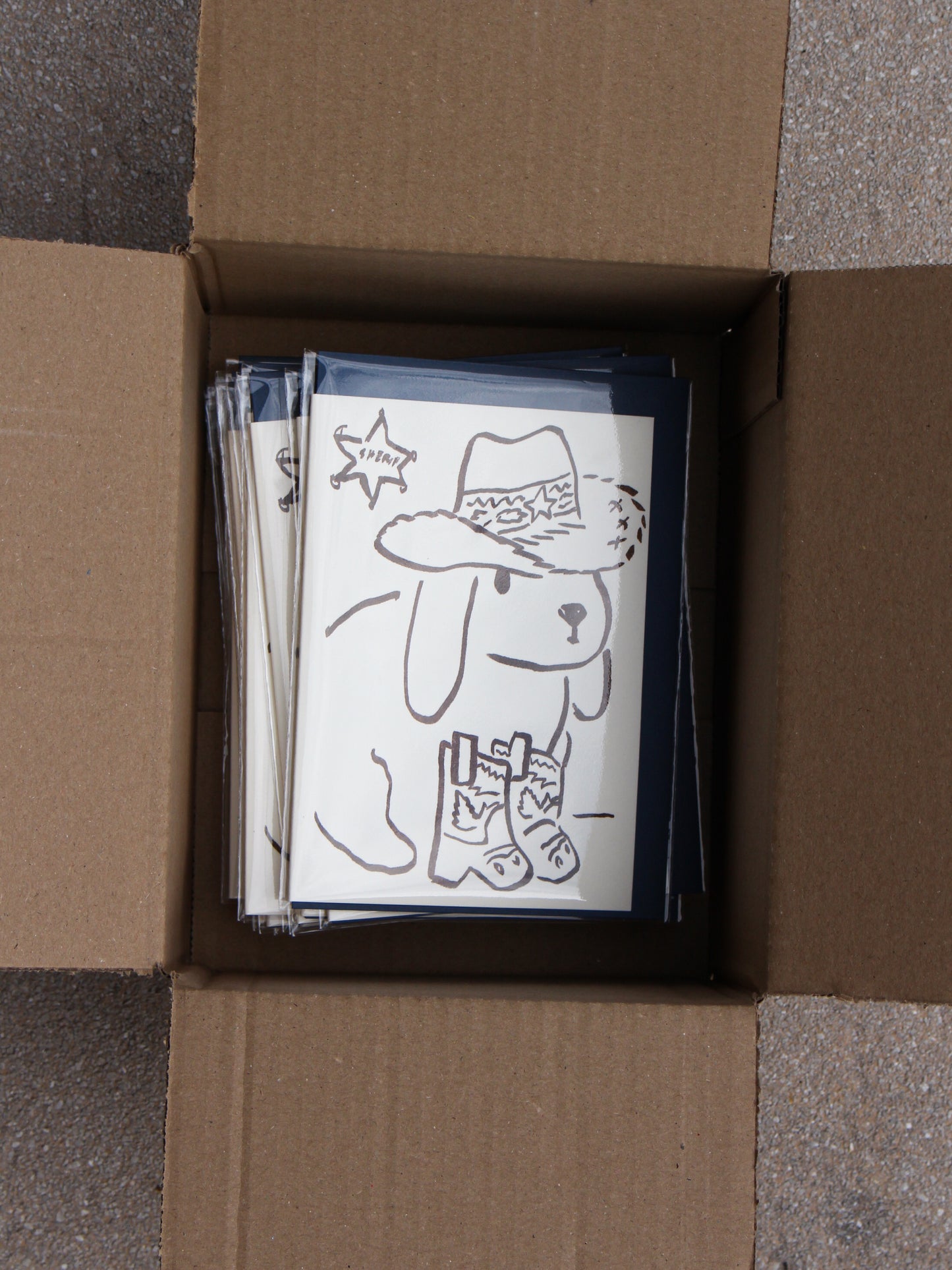 Klappkarte Sheriff Bunny (Risographie)